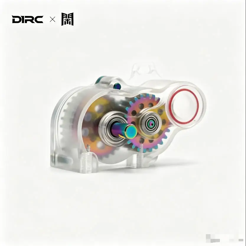 D1RC Xianyun Global Limited LCG Gearbox Transparent Rainbow Titanium Alloy Low-CG Transmission Gear Set for 1/10 Scale RC Rock C