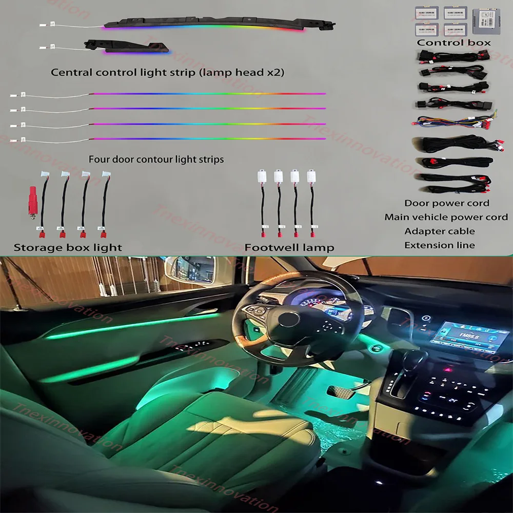 Suitable for Buick GL8 28T ES 64 color ambient lighting (original fog light button and steering wheel button control)