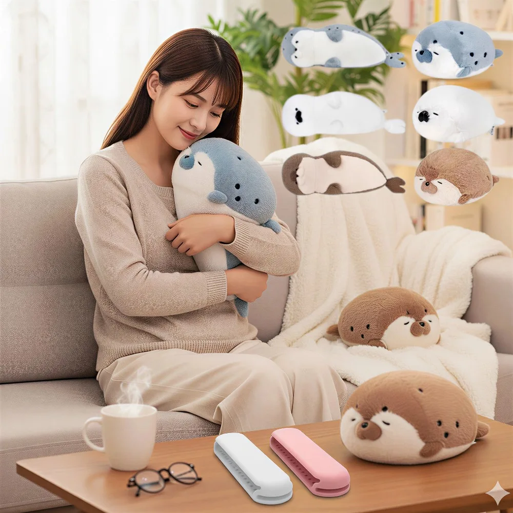 

Новая плюшевая игрушка с печатью, мягкая подушка, реалистичная мягкая морская жизнь, морская выдра, мягкая кукла, имитация печать, подушка, подарок на Рождество и день рождения