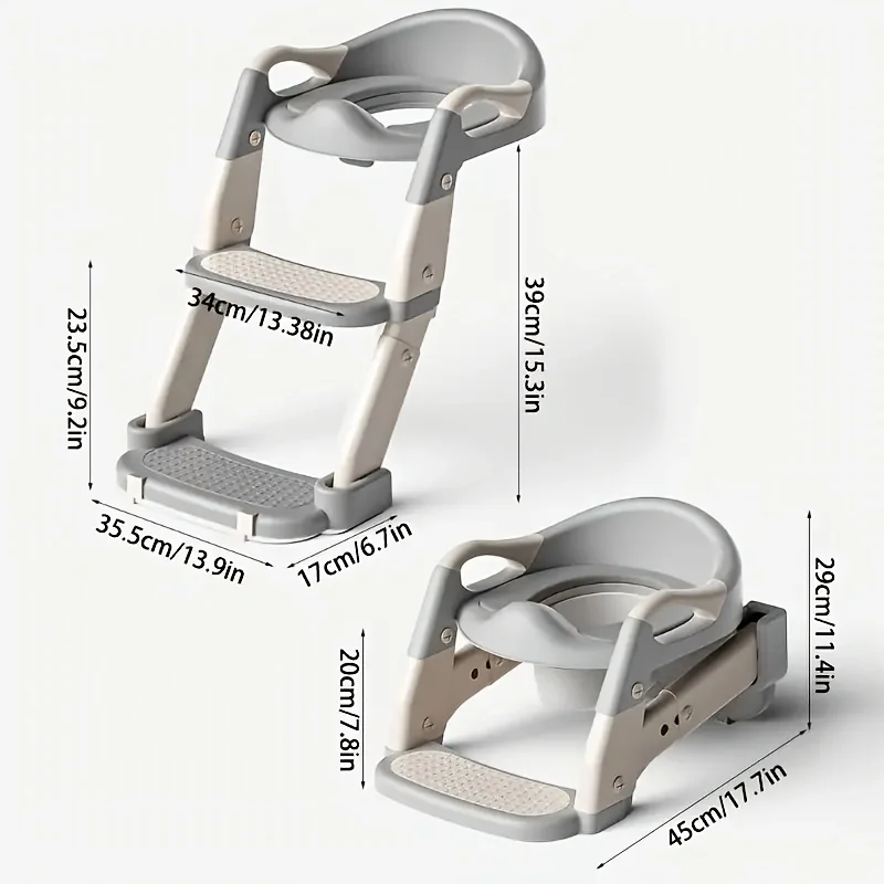 مقعد مرحاض محمول للتدريب على استخدام المرحاض 3 في 1 للشباب - مقعد قابل للتعديل وقابل للطي مع حزام أمان، ألوان مختلطة #2
