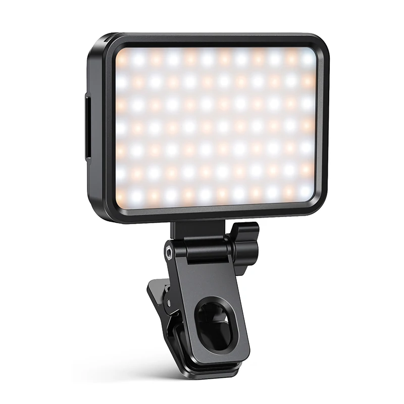 Lureshine Draagbare telefoonvullicht Mini oplaadbare LED-lamp 3 verlichtingsmodi Verstelbare helderheid Buitenfotografie Statief Selfie Stick Gezichtsschoonheid LED-vullicht