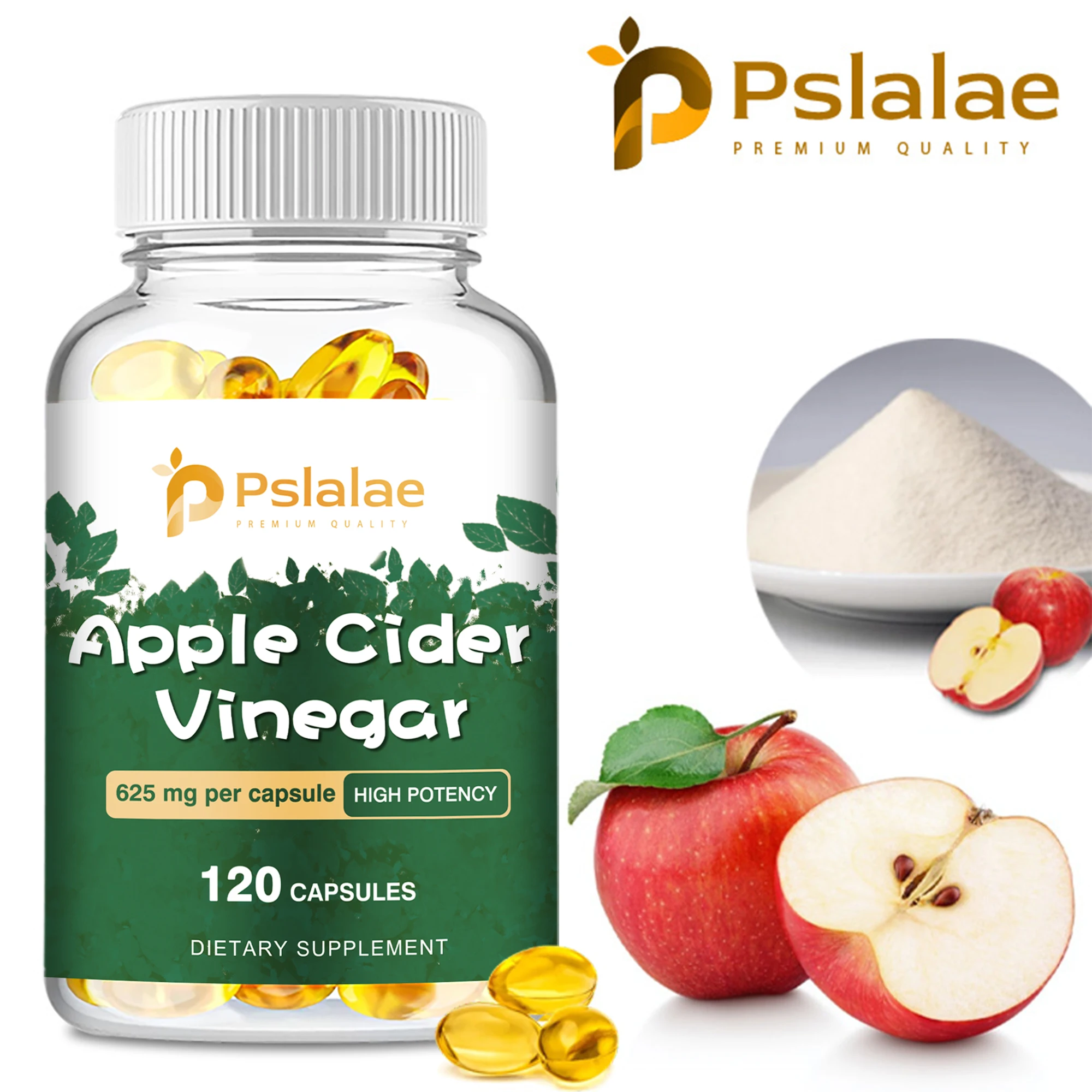 Apple Cider Vinegar - Healthy Weight Management, Digestion, Detoxification and Immunity Relieve Gas and Bloating - 120 Capsules