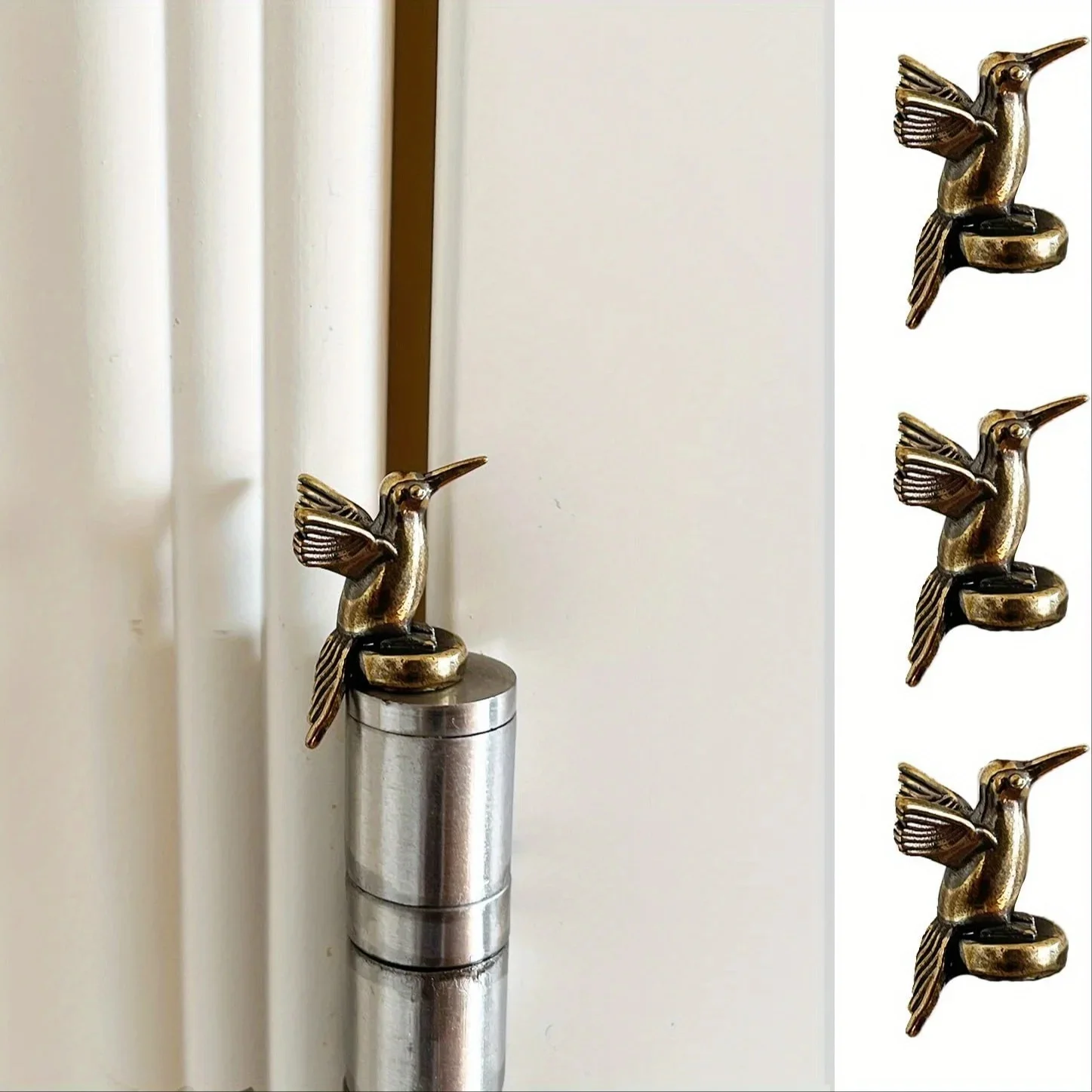 Têtes de charnière Kingfisher en laiton, 1 pièce, décoration décorative, tête de charnière magnétique, cadeaux d'oiseaux amusants pour femmes, maman, grand-mère, femme