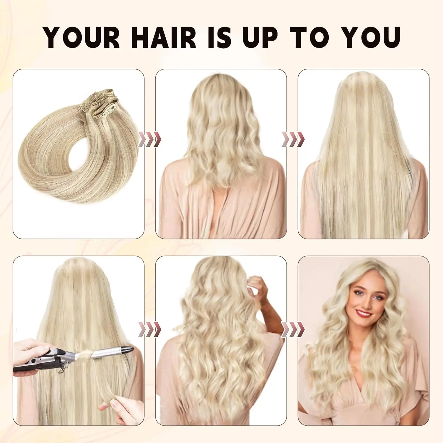 Sixstarhair 100% clip di capelli umani naturali nell'estensione dei capelli 8 pezzi 70 g/pacco 14'16' clip di capelli estensioni dei capelli umani per le donne