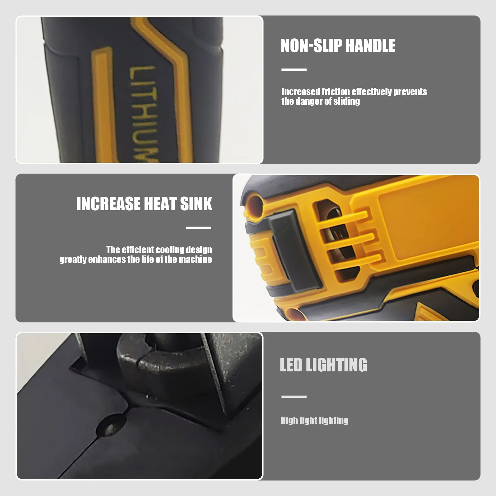 150 mm Akku-Säbelsäge, 3000 U/min, variable Geschwindigkeit, Metall- und Holzschneidewerkzeug, elektrische Säge für 21 V – Detail 4
