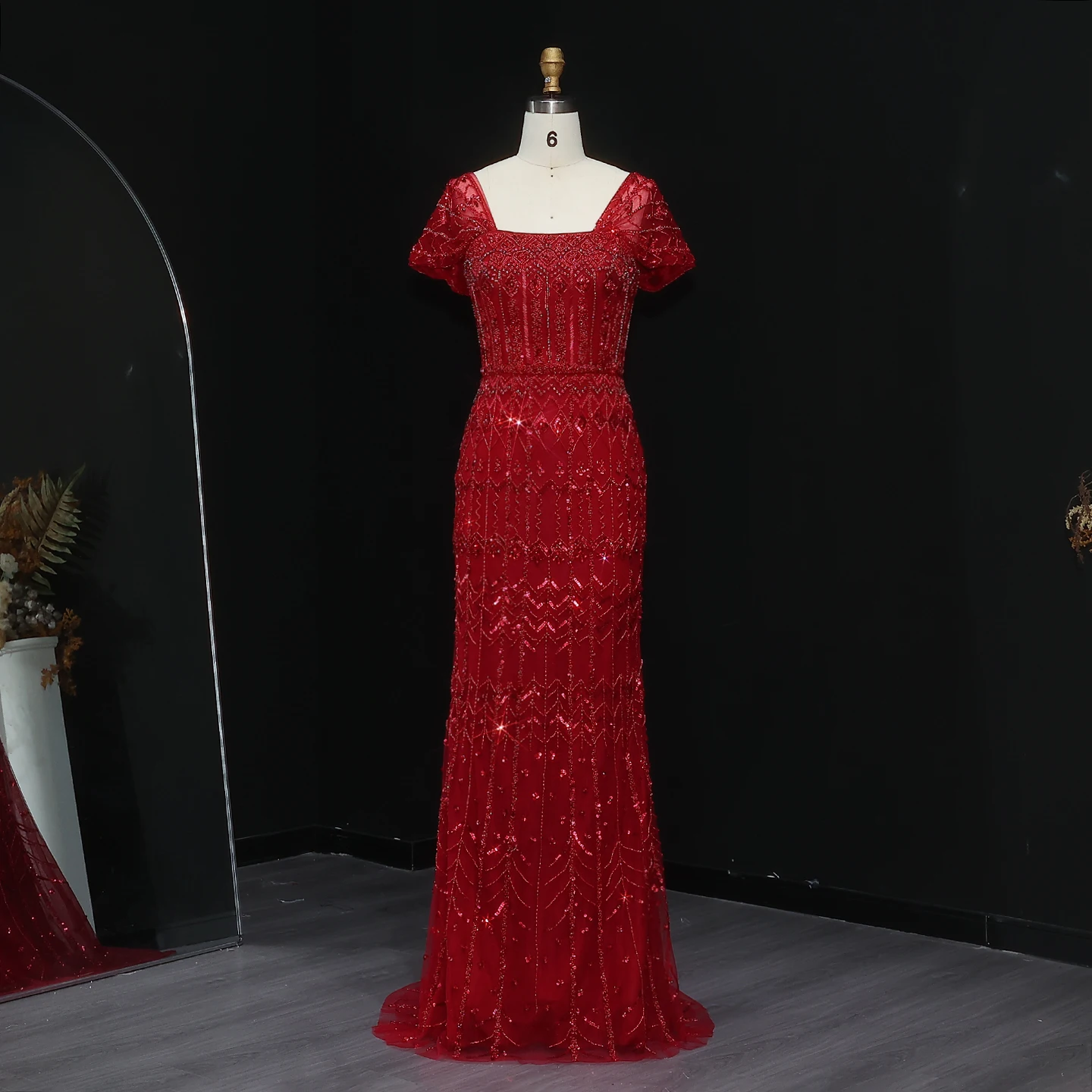 Sharon Said Luxuriöses Dubai Grünes Meerjungfrauenkleid Arabisches Abendkleid Fliederfarbene Flügelärmel 2026 Damen Hochzeitsfeierkleider SS291 Maßanfertigung – Detail 34