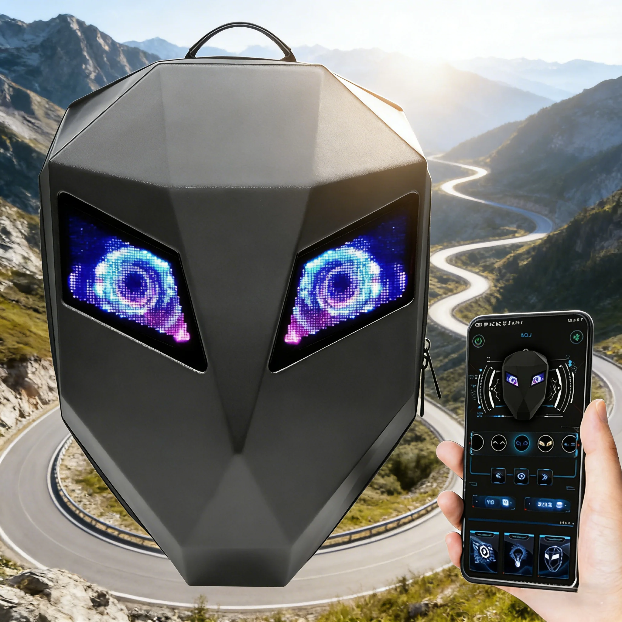 Sac à dos de moto LED avec écran programmable, étanche, compartiment pour ordinateur portable, sac de voyage d'affaires, sac à dos de moto