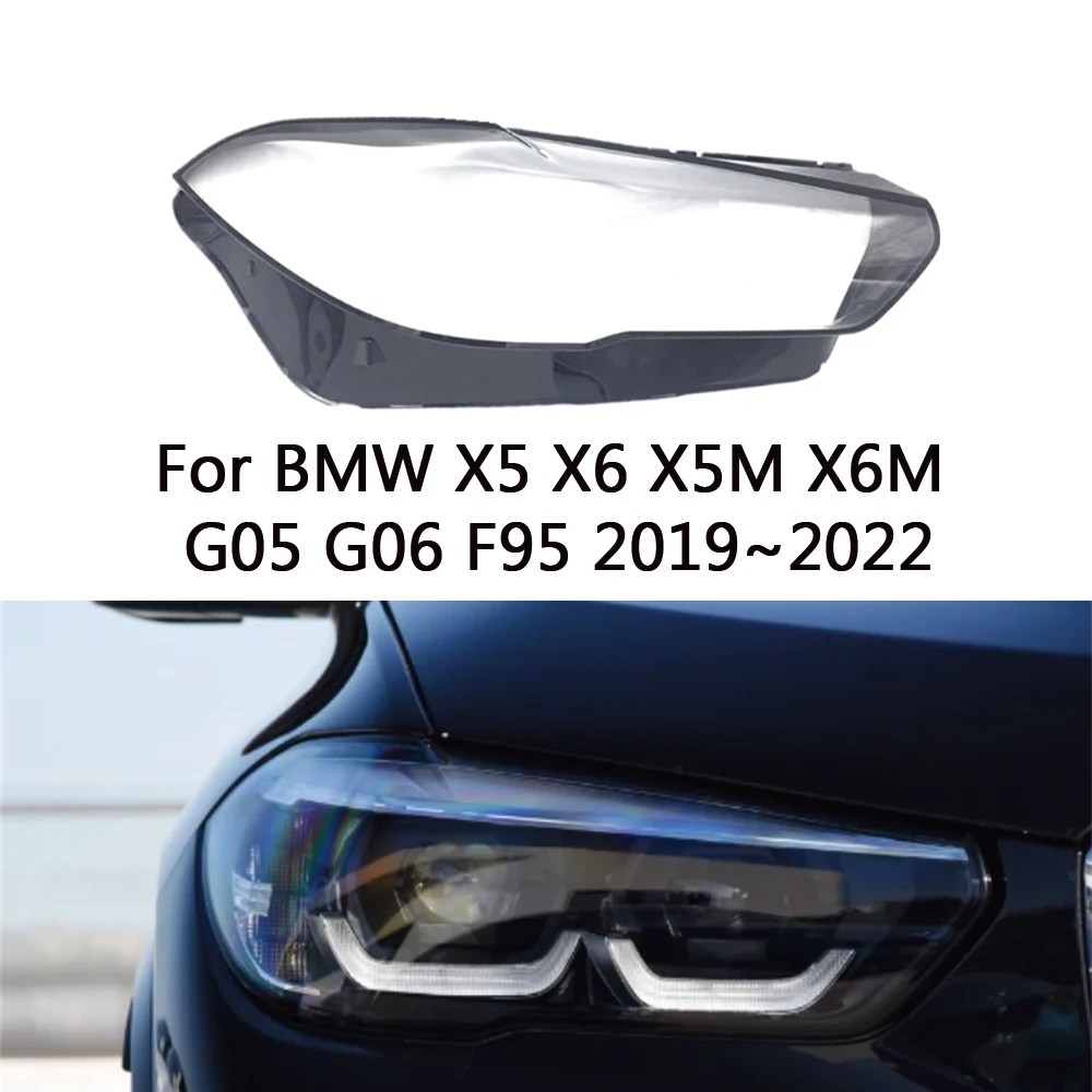 

Car Headlight Cover Lens Shell Front Headlamp Lampshade Auto Light Caps For BMW X5 X6 X5M X6M G05 G06 F95 2019 2020 2021 2022