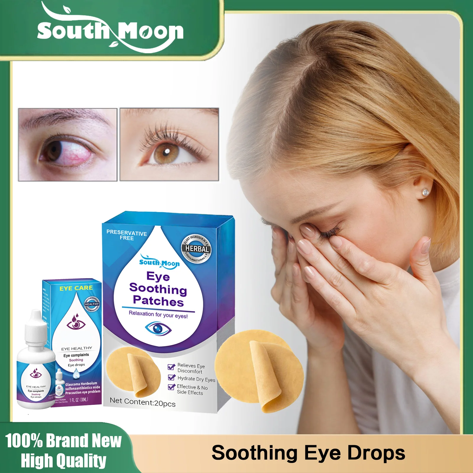 

Eye Drops Relieve Dry Eyes Anti Itch Fatigue Soothing Improve Blurred Vision Cataract Treatment Protect Eyesight Eye Care Liquid