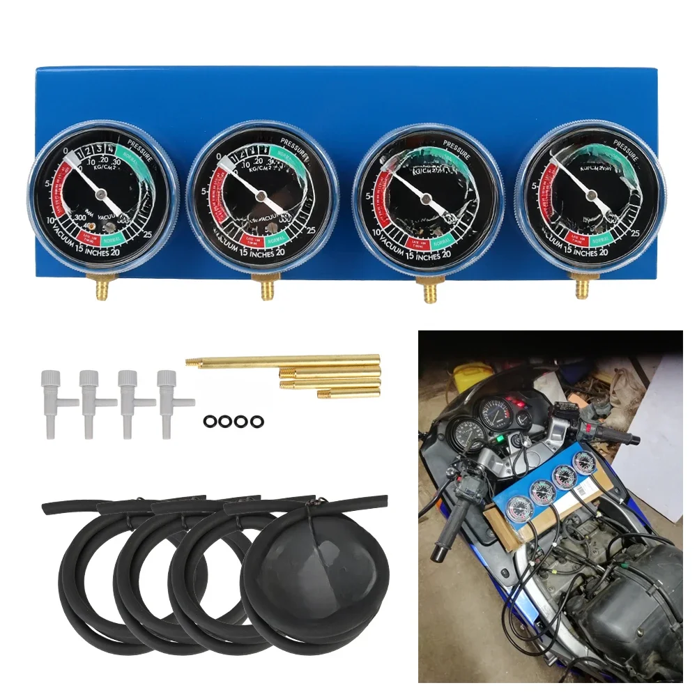Motorfiets Carburateur Carb Synchronisator Voor 2/4 Cilinder Ontsteking Tester Balancer Test Meters Diagnostische Motor Accessoires - afbeelding 2