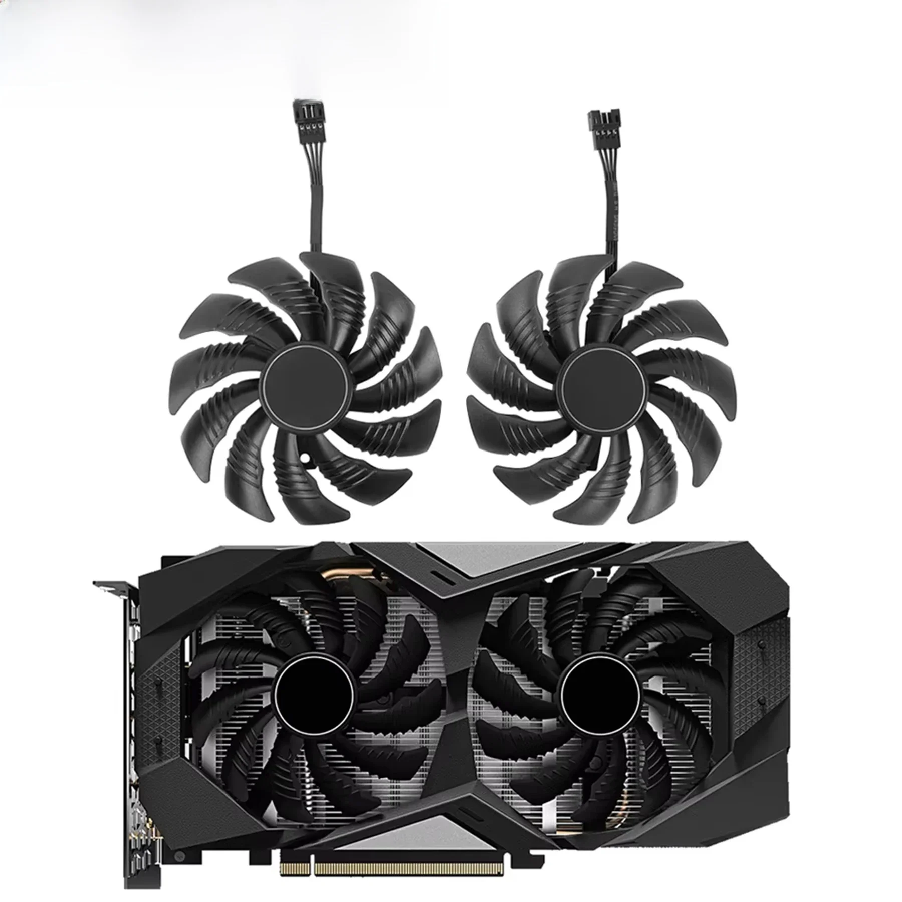 88MM T 129215 Wentylator chłodzący kartę graficzną SU do kart graficznych Gigabyte RTX 2060 2070 1650 1660 Ti SUPER WINDFORCE OC 6G — zdjęcie produktu 4