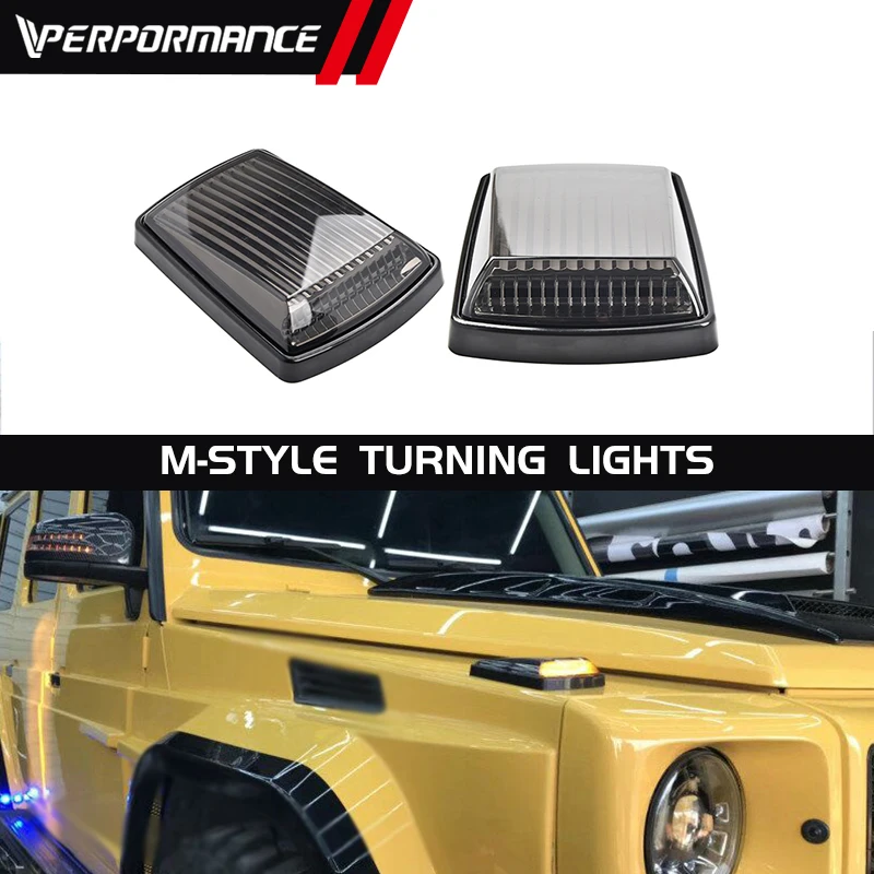 G-Class G63 G500 W463 M-Style Turning Lights G550 G350 G400 Turn Lamp Smoke Black Corner Light Car Body Parts