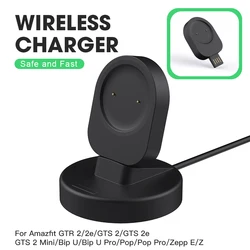 Dock Charger Adapter wireless USB Charging Cable Cord Stand for Amazfit GTR2 GTR 2e GTS2 GTS2 mini Bip U T-rex Pro Smart Watch