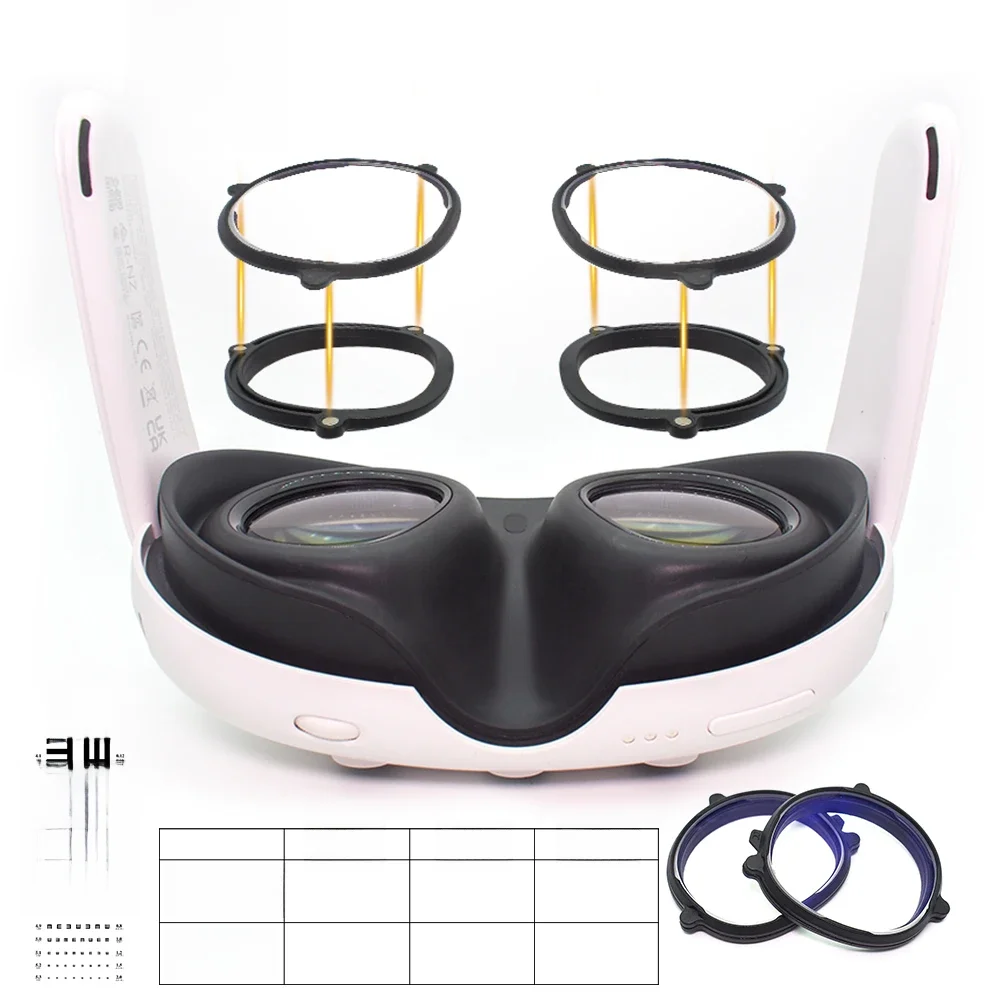 FOR Quest 3 soczewki krótkowzroczność anty niebieskie okulary o wysokiej rozdzielczości magnetyczne ramki okularówVR soczewki na receptę Meta Quest3 akcesoria — zdjęcie produktu 6