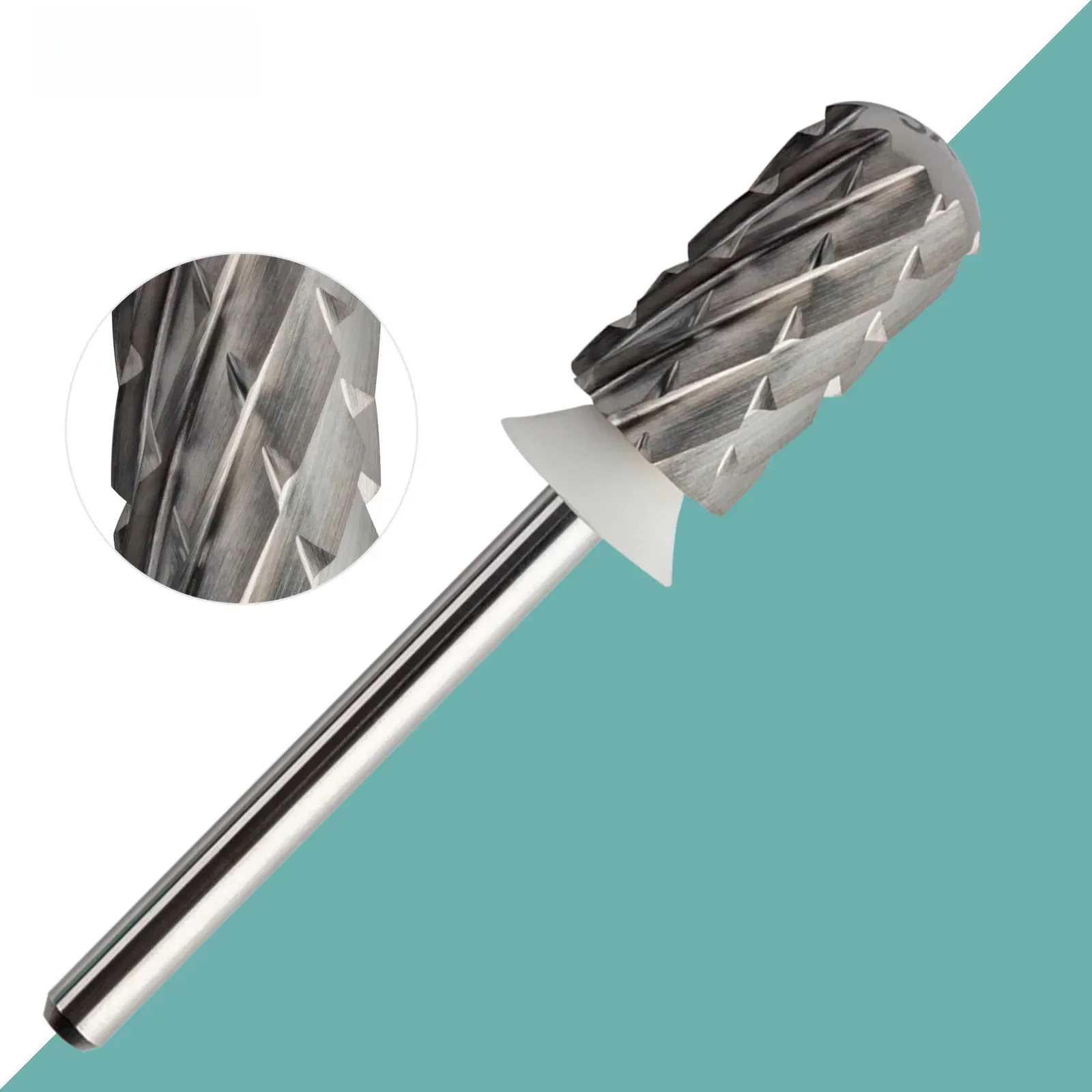 HYTOOS 5XC Nagelbohrer mit rundem Oberteil und großem Fass, 3/32 Hartmetallfräser, verdicktes Gel, Maniküre-Bohrer, Zubehör, Lieferant