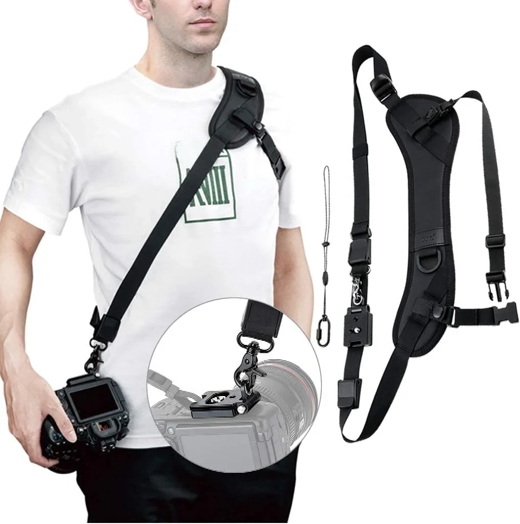 JJC Arac Swiss Camera Shoulder Strap for Canon R8 10R R5 Mark II R6 Nikon Z6 D5300 Sony A7 V A7V A7M5 A9III A7IV A7III ZVE10 ZV1 — zdjęcie produktu 7