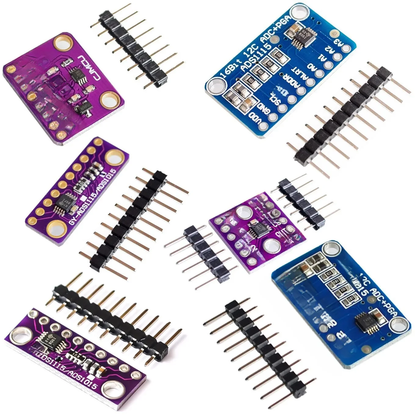 Carte ADC pour amplificateur de traduction de niveau Ardu37RPi, technologie de convertisseur, 16 bits, I2C, IIC, ADS1115, ADS1015, ADS1118, PCA9306