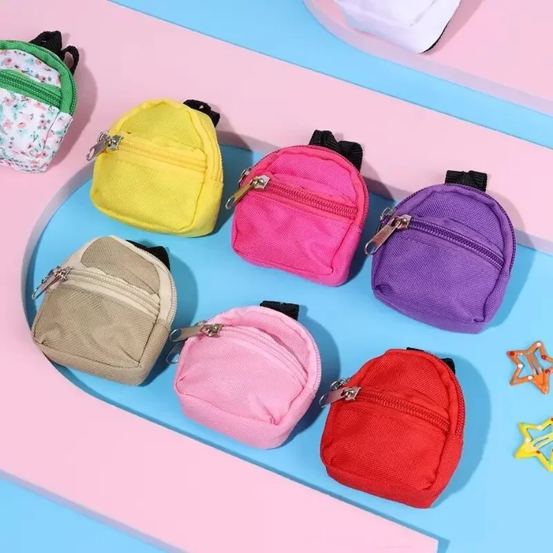 1pc Mini Rucksack Schlüssel bund niedlichen Reiß verschluss Schult asche Schlüssel ring für Mädchen