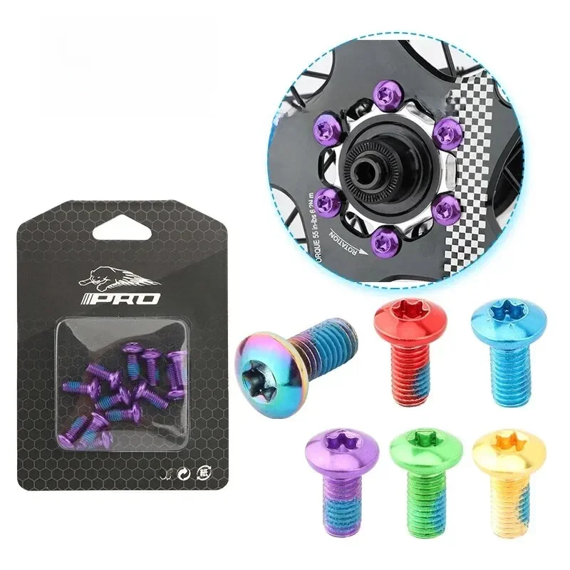 AliExpress IIIPRO MTB Disc Brake Rotor Fixing Screw 12PCS T25 Color Alloy Steel Disc Brake Screw Bicycle Accessories