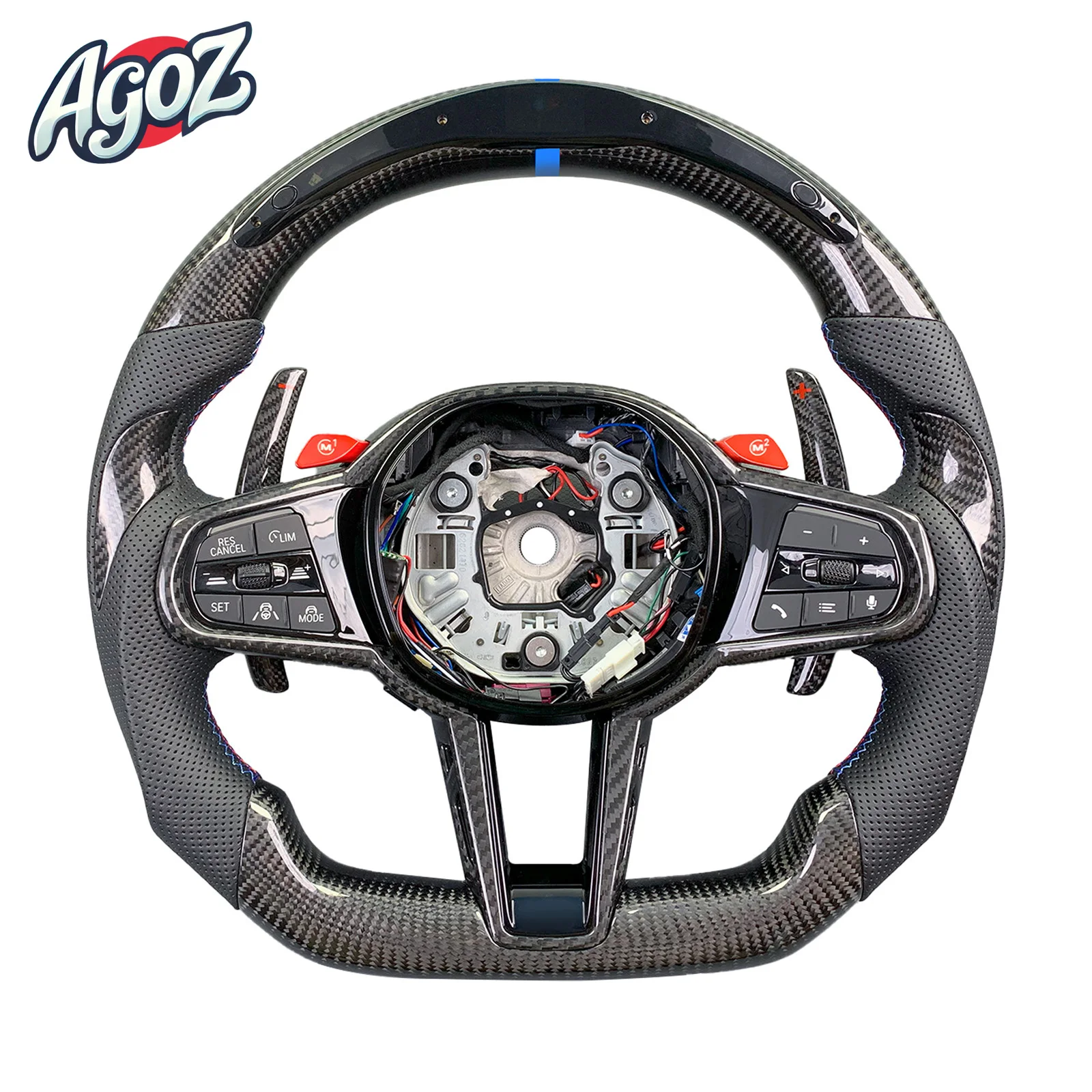 For BMW G87 G80 G82 G81 F90 G01 G02 G05 G20 G30 F30 F10 G29 G42 Old Upgrade New M4 Carbon Fiber Steering Wheel  Customized