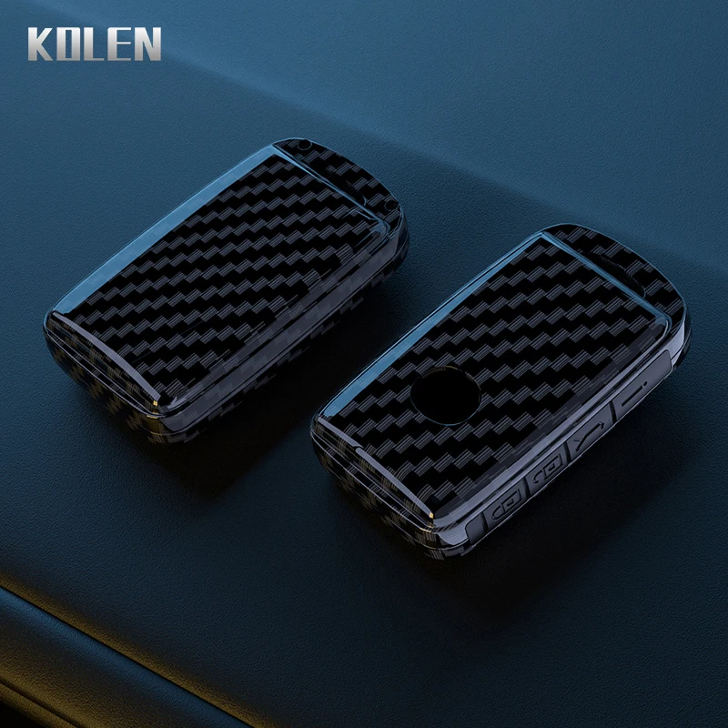 ABS Carbon Fiber Car Key Case Cover Shell For Mazda 3 Alexa CX30 CX-4 CX5 CX-5 CX8 CX-8 CX-30 CX9 CX-9 Protected Fob Accessories