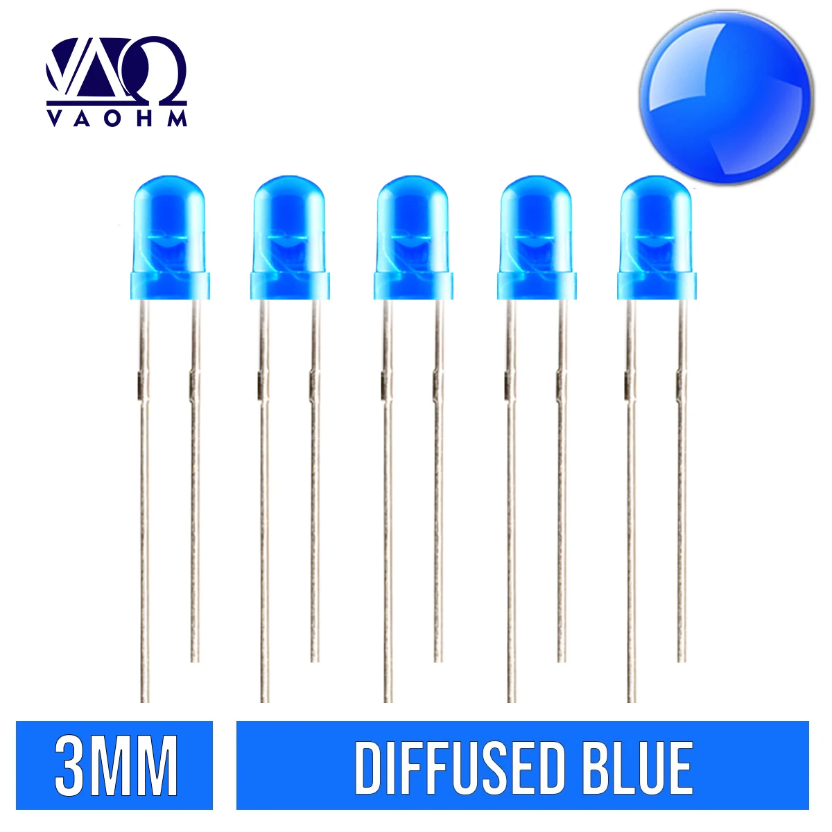 10Pcs/Lot 3MM LED GREEN/ORANGE/RED/YELLOW/BLUE Color Diffused Super Bright 3mm LED