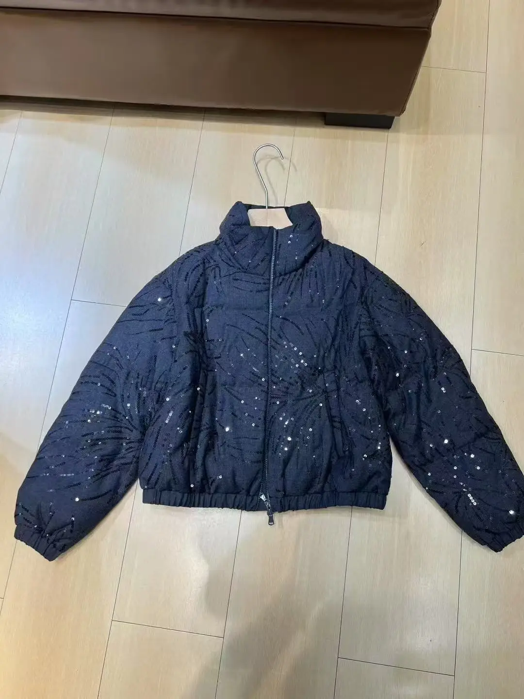 

Autumn-winter goose down wool jacket with embroidery