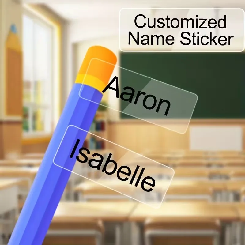 Self-Adhesive Personalized Name Tags Text/Numbers, Self-Defined Labels Stickers for School Supplies, Office, Bottles,Boxes