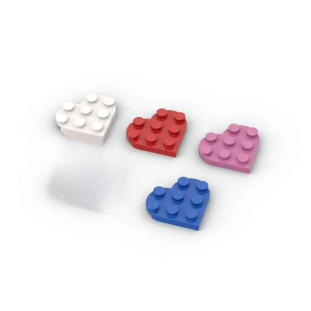 MOC 10 pièces 39613 rond 3x3 coeur blocs de construction plaque maison château briques pièces éducatif assembler jouet enfants cadeaux d'anniversaire