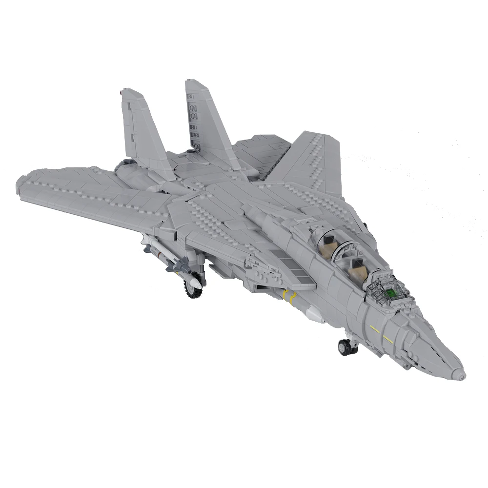 

Gobricks MOC Military F14 Tomcat Bricks Model Aircraft Carrier-Base Fighter Building Blocks Educational Toys Gift Juguetes