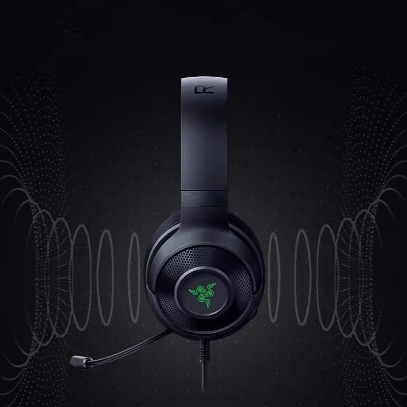 سماعة رأس سلكية للألعاب USB مثبتة على الرأس من Razer Kraken V3 X بدون زمن صوت محيطي 7.1 #6