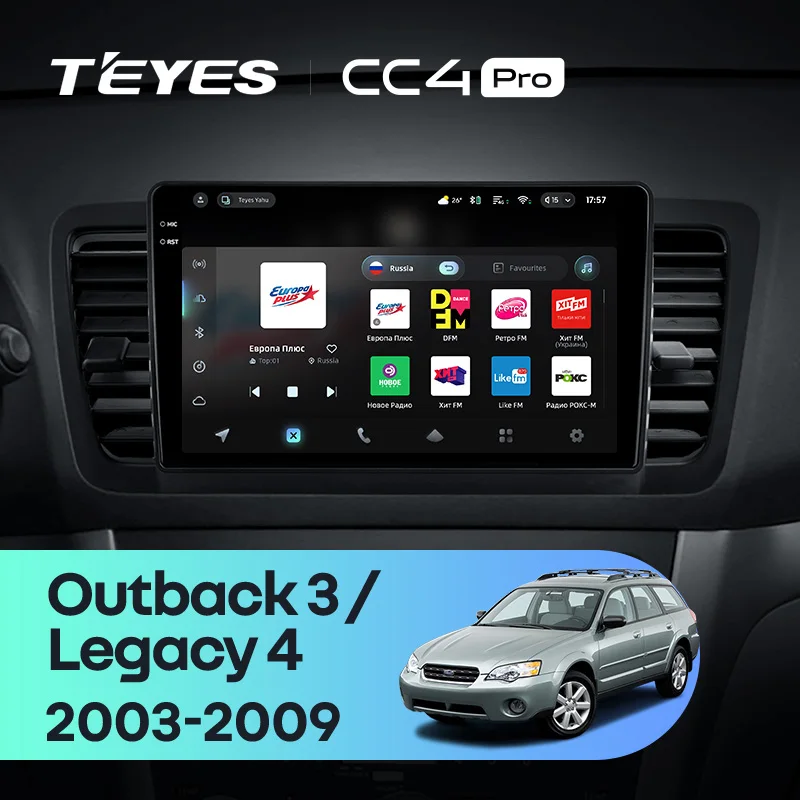 TEYES CC4 PRO For Subaru Outback 3 Legacy 4 2003 - 2009 CarPlay Radio Multimedia Stereo Car play Android Auto 2DIN Autoradio