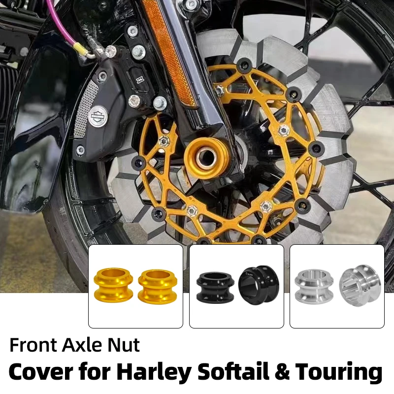 

For Harley Touring Road Glide Street Glide Road King 121 CVO Softail Low Rider S/ST Motorcycle Front Axle Nut Axle Nut Cover Cap