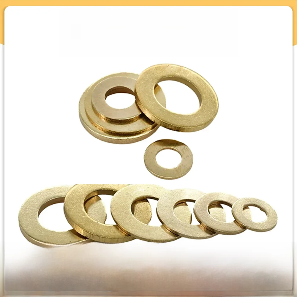 Rondelles plates en laiton massif joint torique en métal plaine tampon entretoises joint oring rondelles M2 M2.5 M3 M4 M5 M6 M8 M10 M12 M14 M16 M18 M20