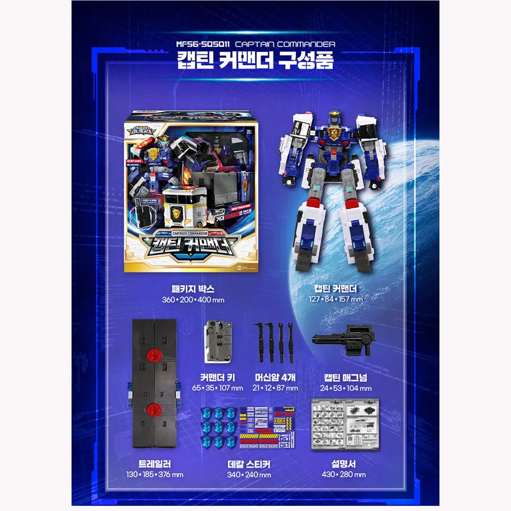 The strongest police Mini Commandos Poss Captain Commander Truck Transform Robot Toy