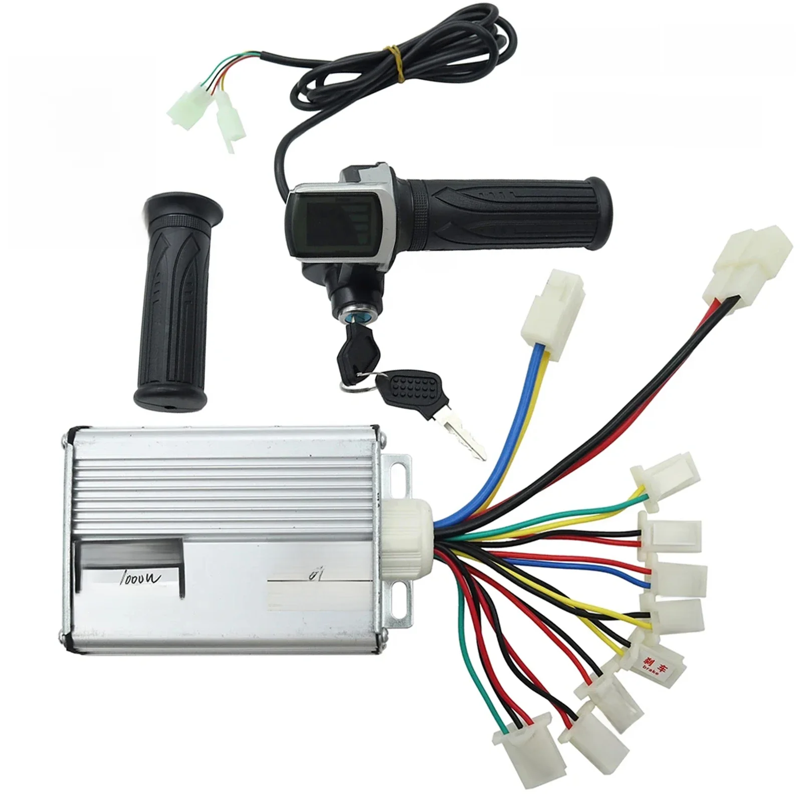 AliExpress 36V 48V1000W Smart Brushless Controller With Key Power Speed Rotary Throttle For Electric Scooter Bike Accessories
