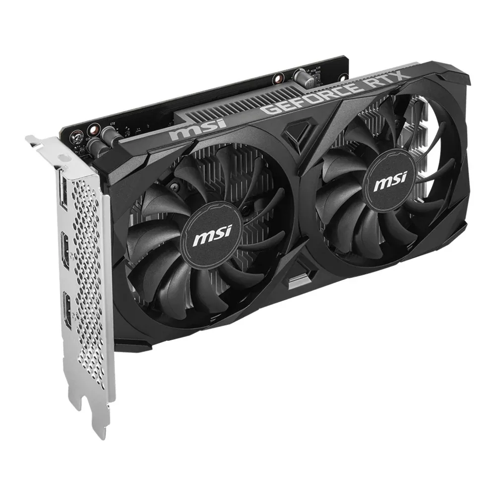 Tarjeta gráfica para juegos, dispositivo usado MSI GeForce RTX 2024 VENTUS 2X XS 8G OC 8GB GDDR6 3050-bit HDMI DP PCI-E 128x8 6Pin, 4,0