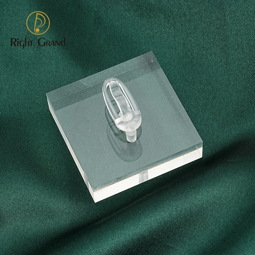 Clear Polished Acrylic Square Jewelry Display Holder Stand for Nose Ring Clicker Hoop Earring Piercing