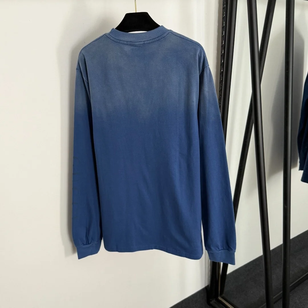 

2025 New T-shirt long-sleeved o-neck cotton Gradient color Fashionable Versatile Slimming Figure-hugging winter autumn