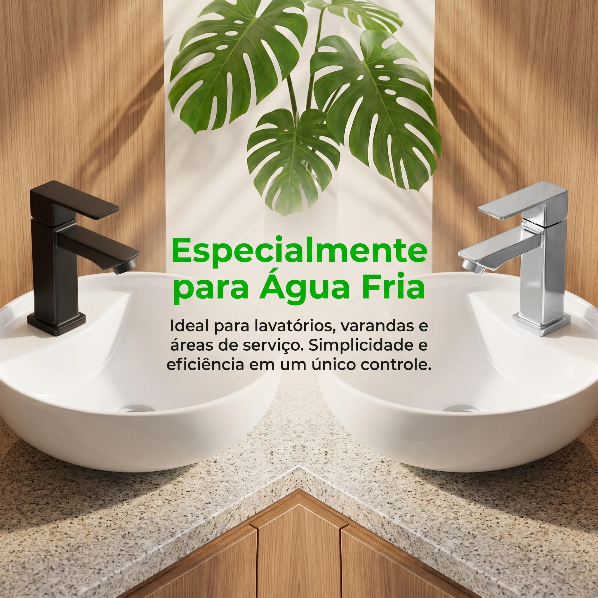 Torneira de Pia para Banheiro Monocomando Água Fria em Aço Inoxidável 1/4 de Volta |   1 Unidade Sem Mangueira |   Envio Imediato de São Paulo