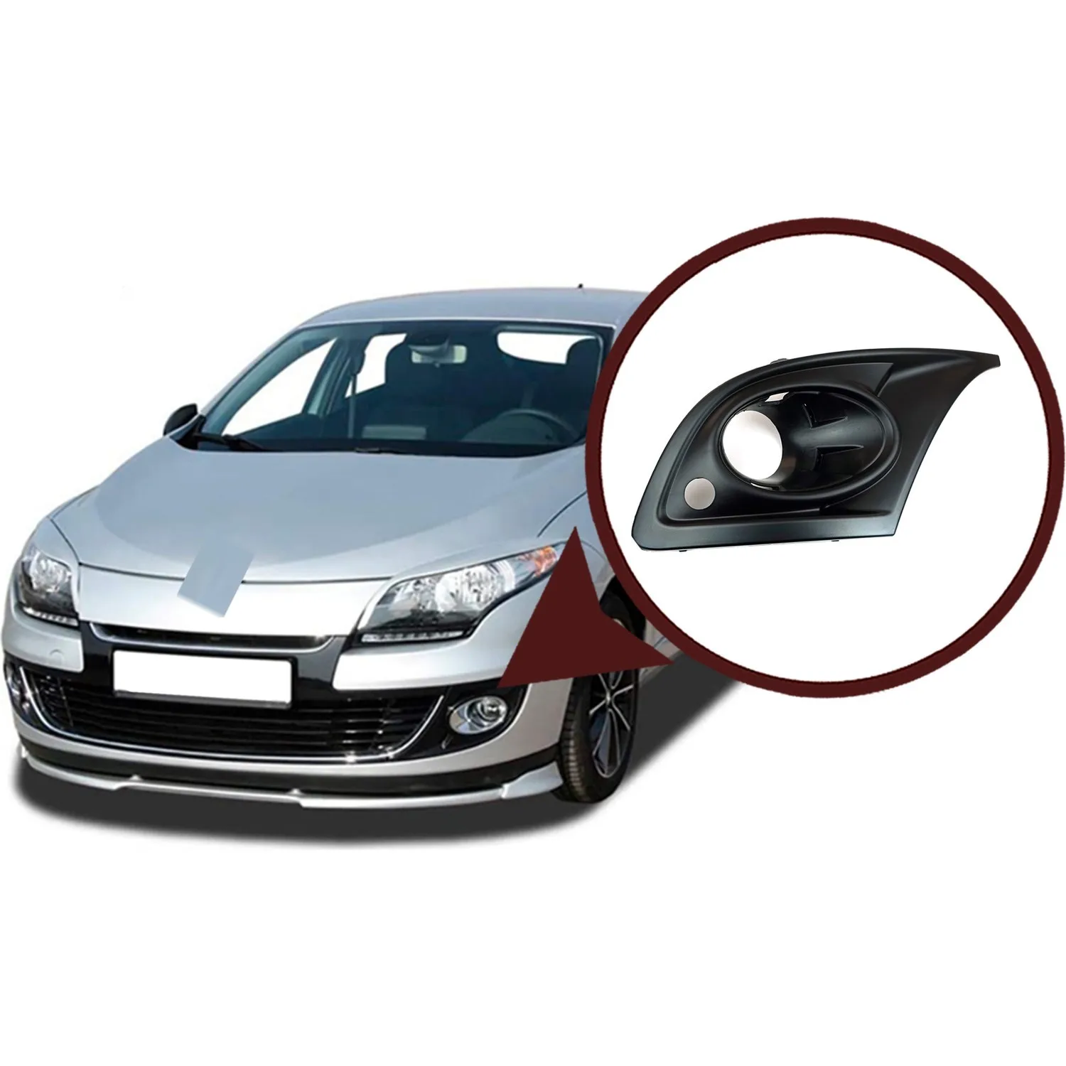 Per Renault Megane 3 2008-2016 faro anteriore fendinebbia foro telaio destra sinistra sensore scelta parti esterne di ricambio Auto di alta qualità