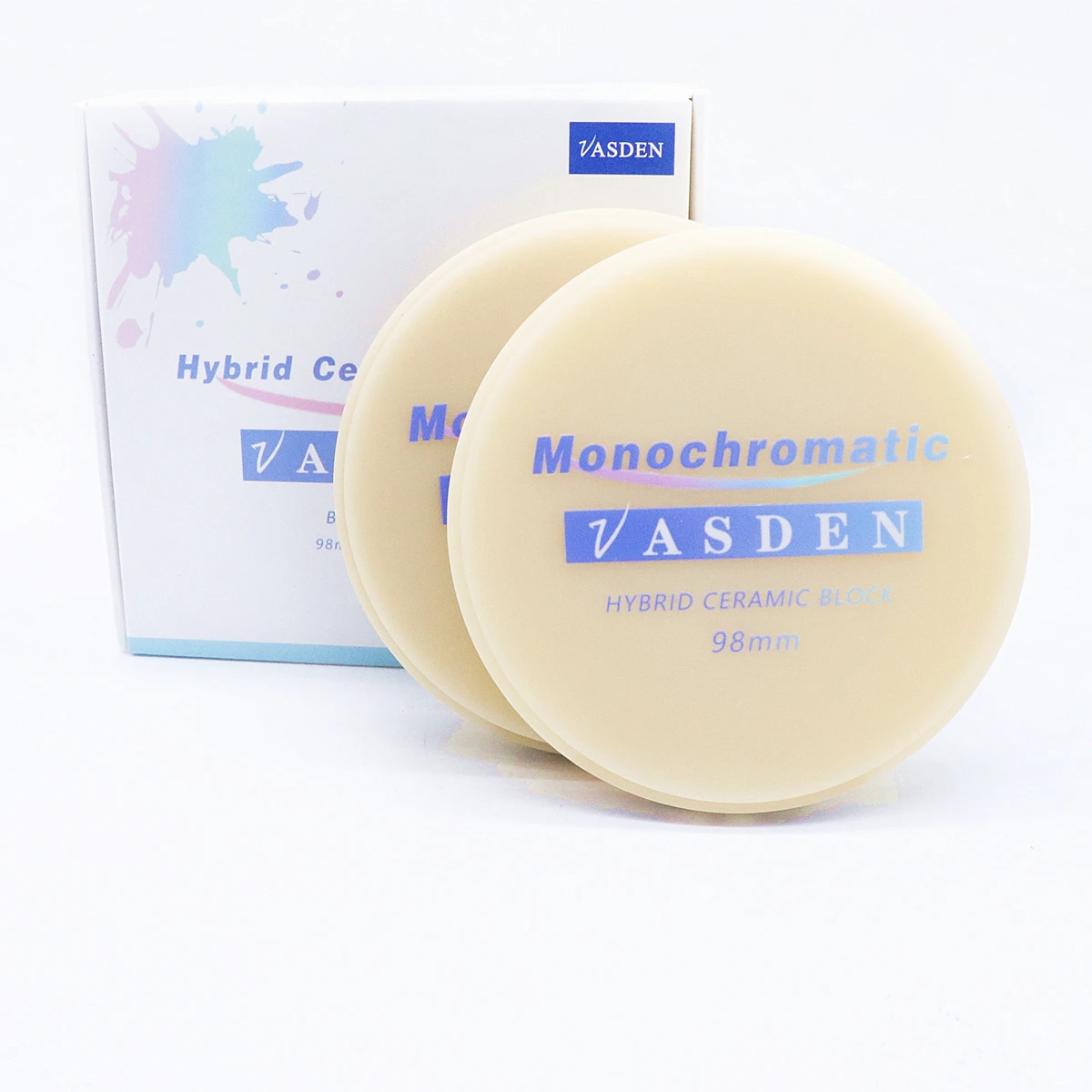 Vasden Hybrid Ceramic Block Dental CAD CAM Glass Ceramic Resin Disc Composite Blocks Clinic