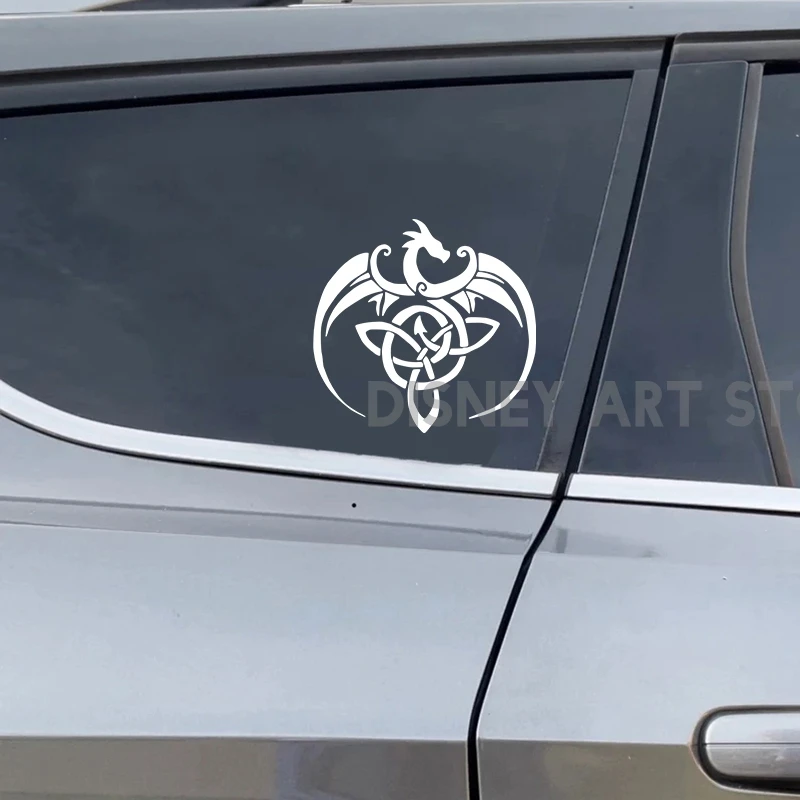 Car Sticker Viking Inspired Flying Celtic Dragon Magic Symbol Automobile Accessories Decals Laptop Mug Cup Vinyl Stickers Decor