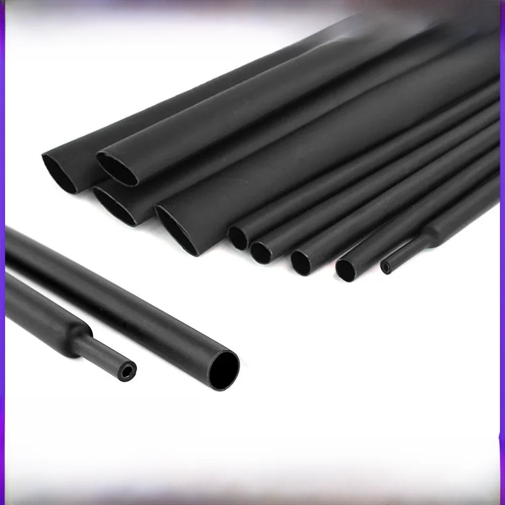1 mètre 4:1 Tube thermorétractable noir avec colle tube thermorétractable double paroi thermorétractable 4/6/8/12/16/18/20/24/32mm