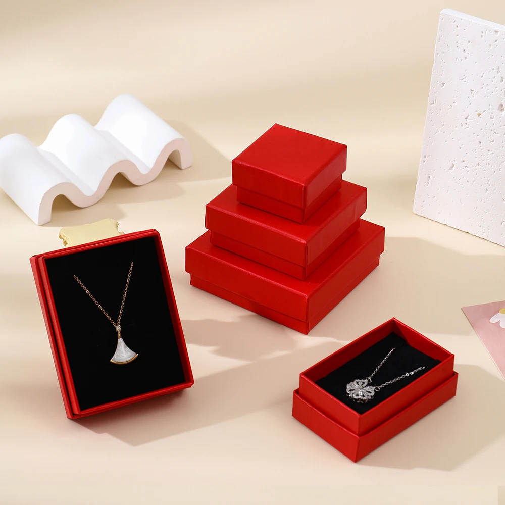 24 Stück Schmuckschatulle für Halskette, Ohrringe, Ringe, Armbänder, Verlobung, Geburtstag, Geschenk, Verpackung, Papier, Schmuck-Organizer, Display – Detail 14