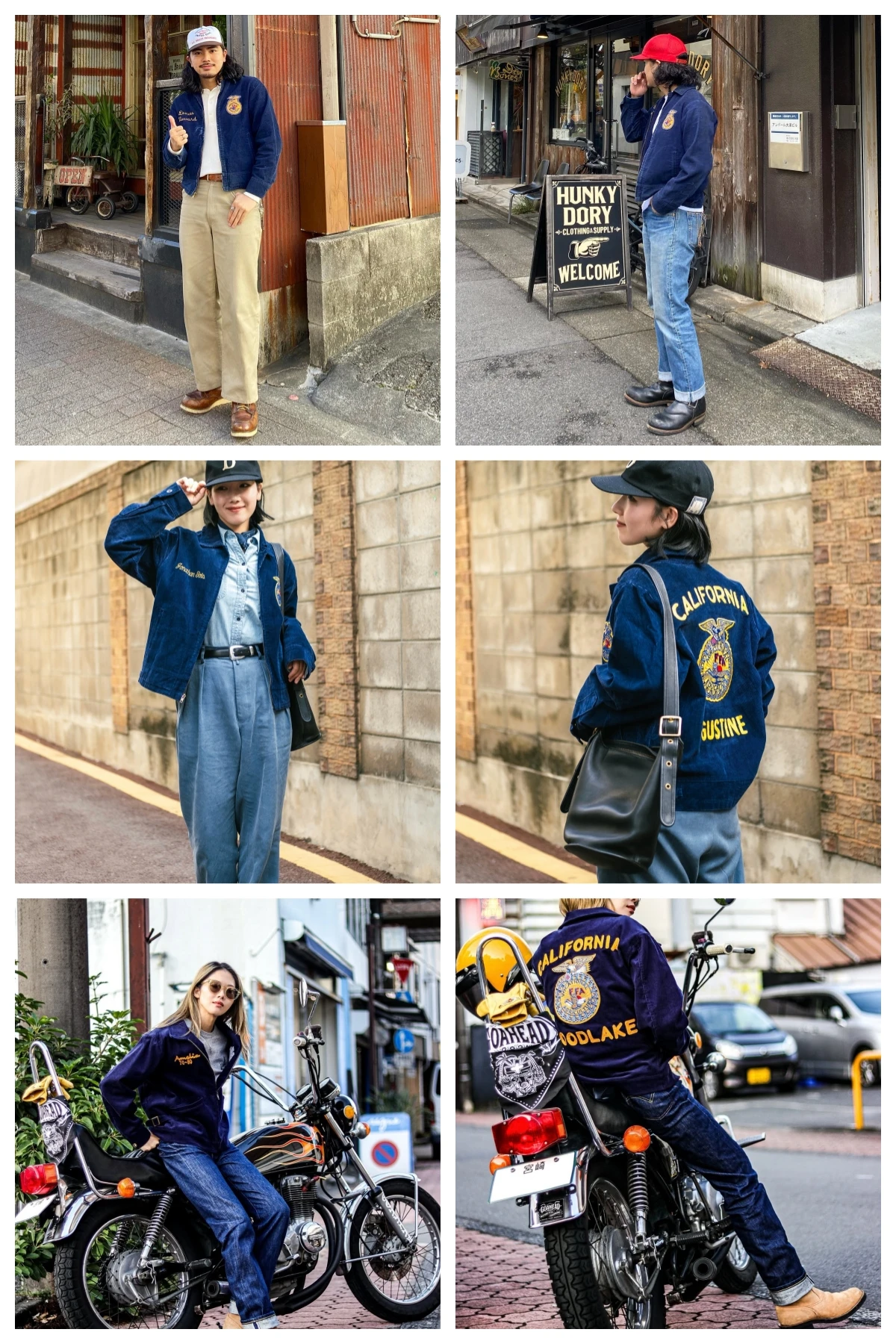 سروال قصير عتيق 60s ديترويت أزرق كحلي مقصوص ريترو خفيف الوزن منفوخ كاوبوي مطرز للعمل Ffa سترة سائق شاحنة قطنية للرجال