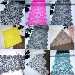 Eyelash Chantilly Lace Trim DIY Dress Sewing Accessories Multi-Colors French Lace fabrics for Lingerie Needle Works Bra Crafts