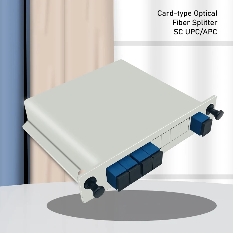 5Pcs 10Pcs PLC Splitter box 1x4 SC UPC Fiber Optical Splitter, Planar Waveguide Type SC Splitter Box,1*4 Fast Connecor