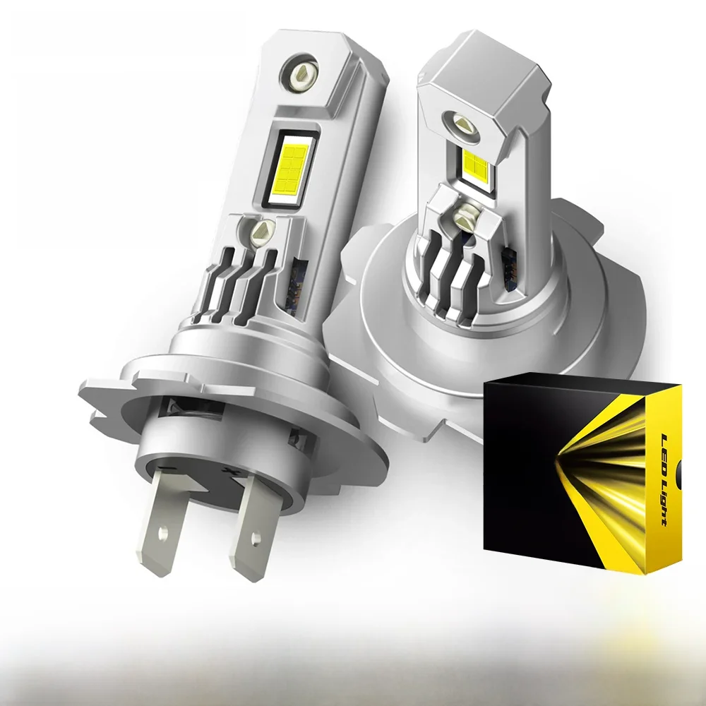 AUXITO 2szt Turbo H7 LED Canbus Światła samochodowe 100W Reflektor bez błędów Do Audi A5 A3 V8 Q5 A4 B8 A4 Ford Focus BMW E46 Opel Zafira B — zdjęcie 2