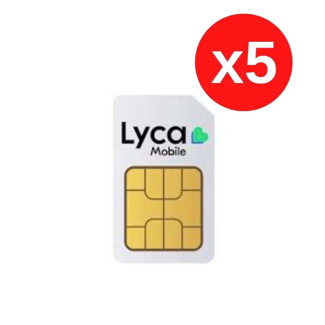 Lyca Sim Card x 5 Pieces England Sim Lyca UK SIM Card United Kingdom Simcards